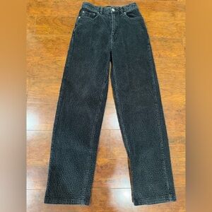 BDG Women's Black Corduroy Straight Leg Pants